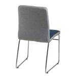 Gestoffeerde stoelen Lenaros geweven stof/chroom - Donkerblauw