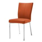 Gestoffeerde stoel Lenneke kunstleer - Baksteen rood
