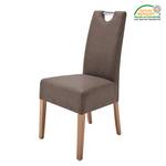 Gestoffeerde stoelen Paki kunstleer - Bruin/eikenhoutkleurig