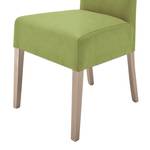 Chaises capitonnées Lenya (lot de 2) Imitation cuir - Vert kiwi / Chêne de Sonoma