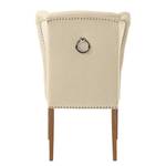 Gestoffeerde stoel Lerona geweven stof/massief beukenhout - Beige