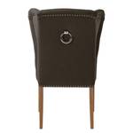 Gestoffeerde stoel Lerona geweven stof/massief beukenhout - Bruingrijs