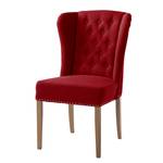 Gestoffeerde stoel Lerona geweven stof/massief beukenhout - Rood