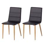 Gestoffeerde stoelen Lykkla kunstleer - Zwart