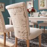 Gestoffeerde stoelen Letters from Julia 2-delige set - beige geweven stof