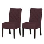 Chaises rembourrées Lilou (lot de 2) Tissu - Tissu Suria : Lila