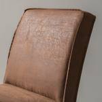 Gestoffeerde stoel Lindside geweven stof/massief beukenhout - Cognackleurig