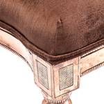 Gestoffeerde stoel Louis Brown Copper fluweel/bruin massief mangohout/koperkleurig