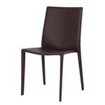 Chaises Lucy (lot de 2) Imitation cuir - Marron foncé