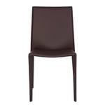 Chaises Lucy (lot de 2) Imitation cuir - Marron foncé