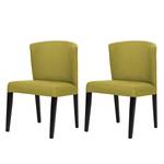 Chaises rembourrées Lydia (lot de 2) Tissu / Hêtre massif - Tissu Suria : Vert clair