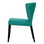 Chaises rembourrées Lydia (lot de 2) Tissu / Hêtre massif - Tissu Suria : Turquoise