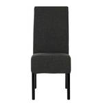 Chaises capitonnées Marco (lot de 2) Tissu graphite / Bouleau massif