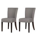 Chaises rembourrées Mia (lot de 2) Tissu - Tissu Suria : Gris clair