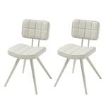 Lot de 2 chaises capitonnées Mimizan II Imitation cuir - Beige