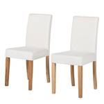 Gestoffeerde stoel Nella II linnen - Wit - 2-delige set