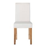 Chaise capitonnée Nella II Étoffe lin - Blanc - Lot de 2