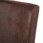 Chaises capitonnées Nella (lot de 2) Microfibre Marron vieilli