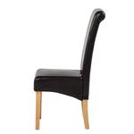 Gestoffeerde stoelen Nello II kunstleer - Bruin