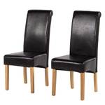 Gestoffeerde stoelen Nello II kunstleer - Bruin