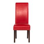 Chaises capitonnées Nello II (lot de 2) Cuir synthétique - Rouge