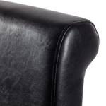 Chaises capitonnées Nello II (lot de 2) Cuir synthétique - Noir