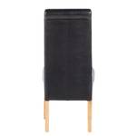 Chaises capitonnées Nello II (lot de 2) Cuir synthétique - Noir