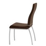 Chaises capitonnées Nito (lot de 2) Imitation cuir - Marron