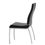 Chaises capitonnées Nito (lot de 2) Imitation cuir - Noir