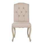 Chaises capitonnées Nora (lot de 2) Tissu Écru