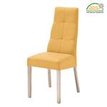 Chaises capitonnées Paki (lot de 2) Imitation cuir - Curry / Chêne de Sonoma