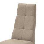 Gestoffeerde stoelen Paki (set van 2) kunstleer - Taupe/beukenhout