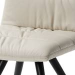 Chaises Puglio (lot de2) Imitation cuir / Acier inoxydable - Beige / Noir