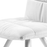 Chaises Puglio (lot de2) Imitation cuir / Acier inoxydable - Blanc