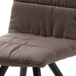 Chaises Puglio (lot de 2) Tissu - Marron foncé / Noir