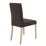 Gestoffeerde stoelen Mentana (2-delige set) - microvezel/massief beukenhout