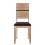 Gestoffeerde stoelen RichWOOD II (2-deli (2-delige set) - massief wild eikenhout/kunstleer