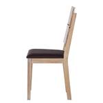 Gestoffeerde stoelen RichWOOD II (2-deli massief wild eikenhout/kunstleer