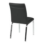 Gestoffeerde stoelen Rilenas kunstleer/chroom - Zwart
