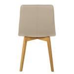 Chaises Saleno I (lot de 2) Cuir véritable - Limon / Chêne - Limon / Chêne