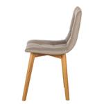 Gestoffeerde stoelen Saleno I kunstleer - Moerasgroen/eikenhout