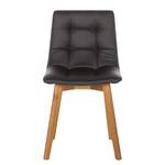 Gestoffeerde stoelen Saleno I kunstleer - Donkerbruin/eikenhoutkleurig