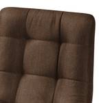 Gestoffeerde stoelen Saleno III geweven stof/massief eikenhout - Bruin/eikenhoutkleurig
