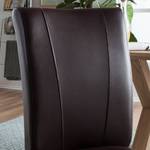 Gestoffeerde stoelen Sarpsborg (2-delige kunstleer - Donkerbruin/beukenhoutkleurig