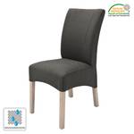 Gestoffeerde stoelen Alessia II geweven stof - Donkerbruin/Sonoma eikenhout