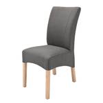 Chaises capitonnées Sarpsborg (lot de 2) Textile - Marron gris/ Hêtre