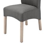 Chaises capitonnées Sarpsborg (lot de 2) Textile - Marron gris/ Chêne de Sonoma