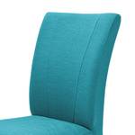 Chaises capitonnées Sarpsborg (lot de 2) Textile - Bleu pétrole / Chêne de Sonoma