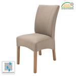 Chaises capitonnées Sarpsborg (lot de 2) Textile - Taupe / Chêne