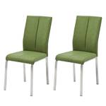 Lot de 2 chaises capitonnées Sayreville Vert pomme